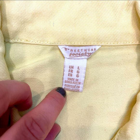 Streetwear Society  Oversized Yellow denim jacket spring autumn - Picture 5 of 6